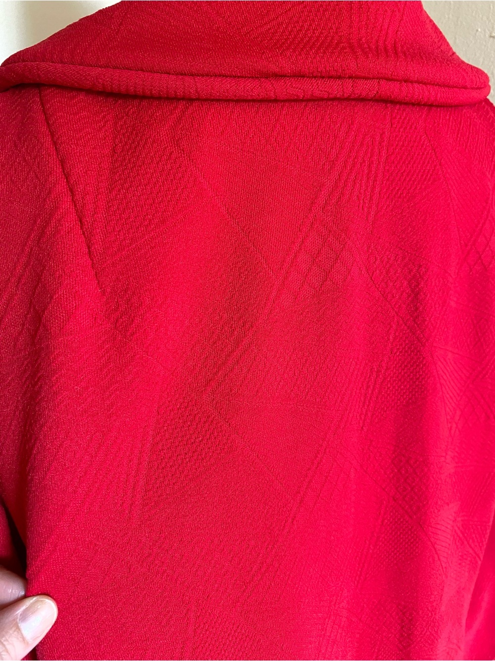 Vintage 60s Textured Red/Pink Overcoat - Picture 5 of 7